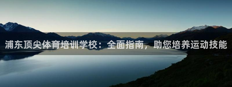 尊龙凯时几百万怎么下：浦东顶尖体育培训学校：全面指南