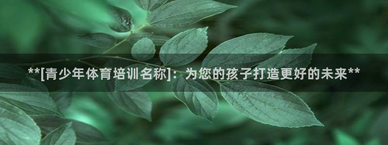 凯时平台怎么样：**[青少年体育培训名称]：为您的孩