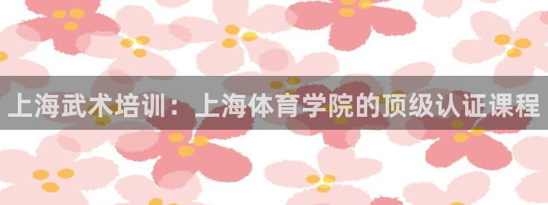 尊龙凯时人生就博：上海武术培训：上海体育学院的顶级认
